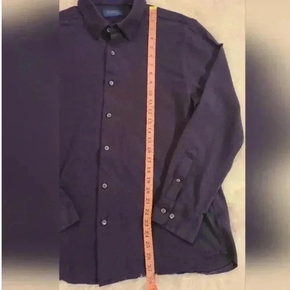 FAIRLANE Men's Purple Long Sleeve Button-Down Shirt Size Large Slim Fit - Picture 8 of 9